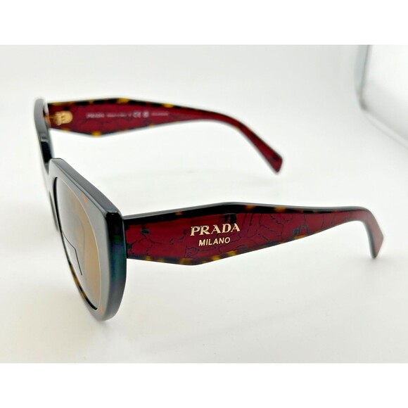 NIB $440 Womens PRADA Sunglasses 2AU5Y1 Tortoise Shell Red Marble Polarized 52mm - Picture 5 of 11